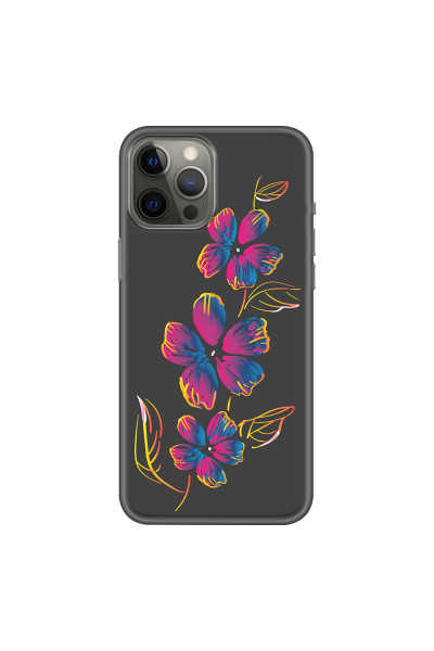 APPLE - iPhone 12 Pro Max - Soft Clear Case - Spring Flowers In The Dark