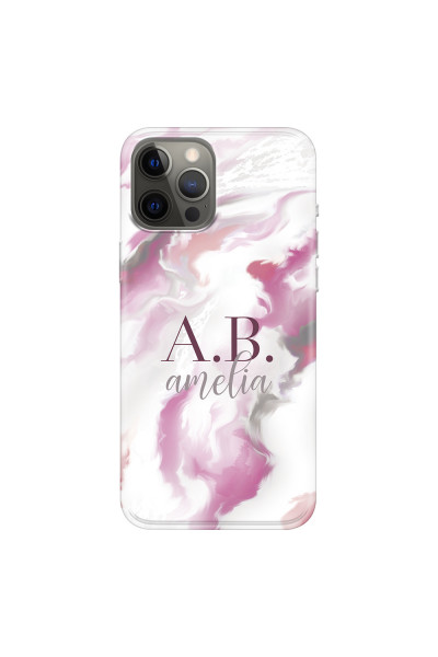 APPLE - iPhone 12 Pro Max - Soft Clear Case - Streamflow Pink Ocean