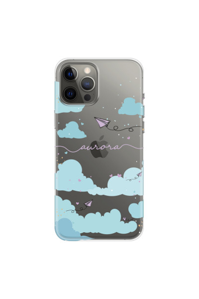APPLE - iPhone 12 Pro Max - Soft Clear Case - Up in the Clouds Purple