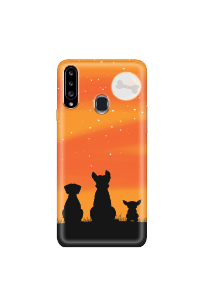 SAMSUNG - Galaxy A20S - Soft Clear Case - Dog's Desire Orange Sky