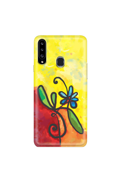 SAMSUNG - Galaxy A20S - Soft Clear Case - Flower in Picasso Style