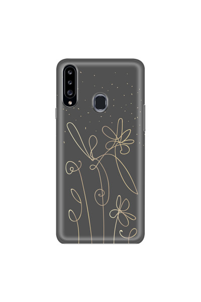 SAMSUNG - Galaxy A20S - Soft Clear Case - Midnight Flowers