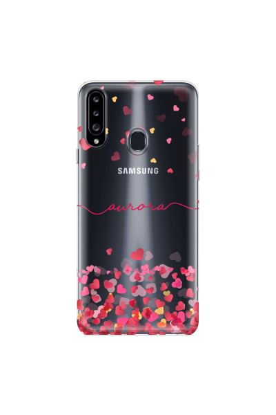 SAMSUNG - Galaxy A20S - Soft Clear Case - Scattered Hearts