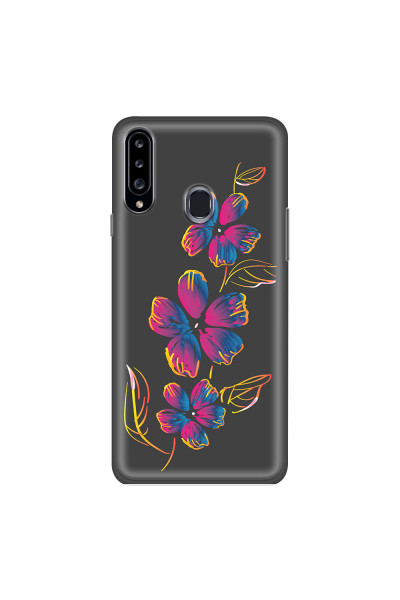 SAMSUNG - Galaxy A20S - Soft Clear Case - Spring Flowers In The Dark