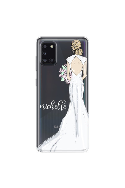 SAMSUNG - Galaxy A31 - Soft Clear Case - Bride To Be Blonde