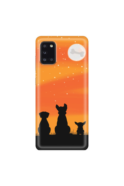 SAMSUNG - Galaxy A31 - Soft Clear Case - Dog's Desire Orange Sky