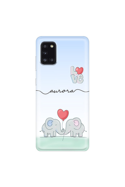 SAMSUNG - Galaxy A31 - Soft Clear Case - Elephants in Love