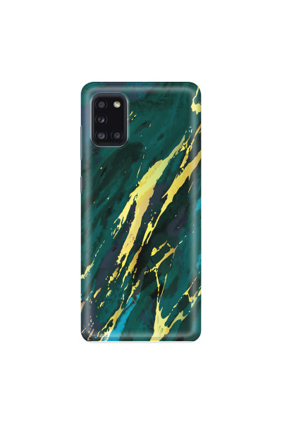 SAMSUNG - Galaxy A31 - Soft Clear Case - Marble Emerald Green