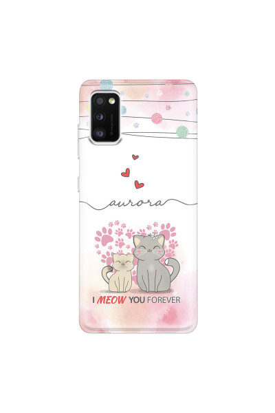 SAMSUNG - Galaxy A41 - Soft Clear Case - I Meow You Forever