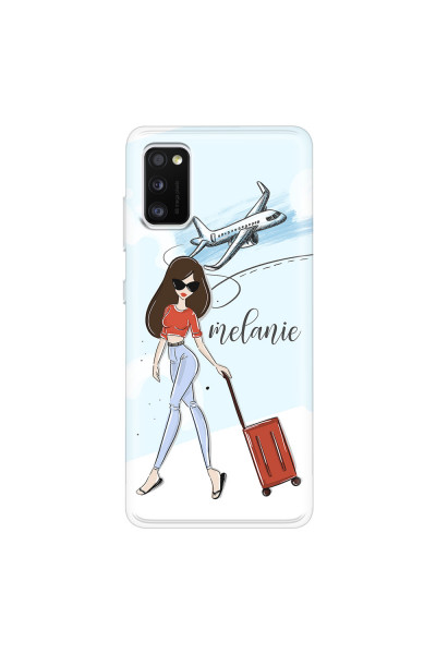 SAMSUNG - Galaxy A41 - Soft Clear Case - Travelers Duo Brunette