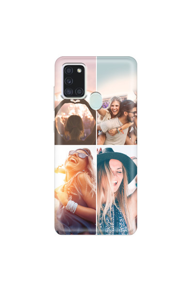 SAMSUNG - Galaxy A21S - Soft Clear Case - Collage of 4