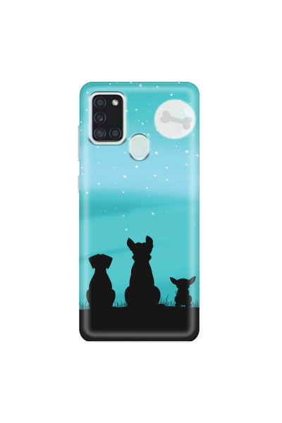 SAMSUNG - Galaxy A21S - Soft Clear Case - Dog's Desire Blue Sky