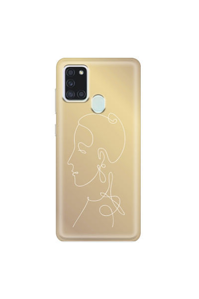 SAMSUNG - Galaxy A21S - Soft Clear Case - Golden Lady