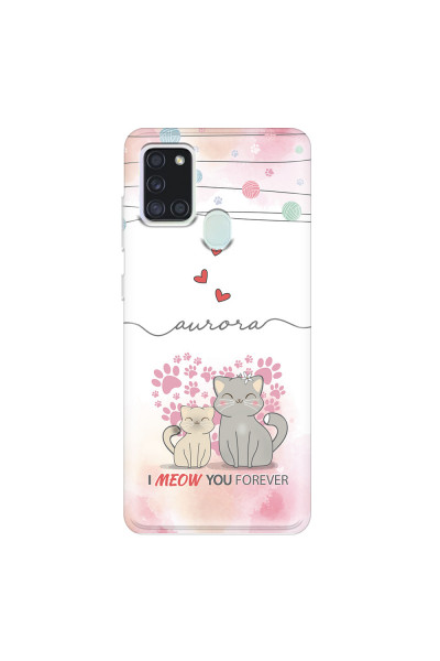 SAMSUNG - Galaxy A21S - Soft Clear Case - I Meow You Forever