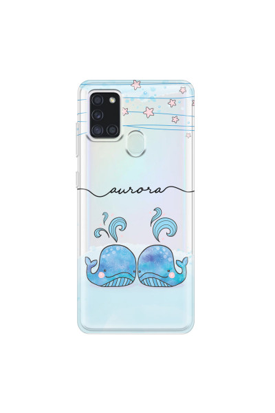 SAMSUNG - Galaxy A21S - Soft Clear Case - Little Whales