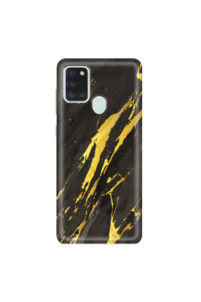 SAMSUNG - Galaxy A21S - Soft Clear Case - Marble Castle Black