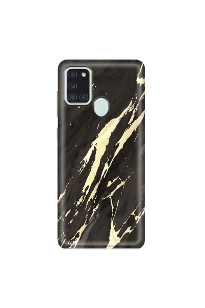 SAMSUNG - Galaxy A21S - Soft Clear Case - Marble Ivory Black