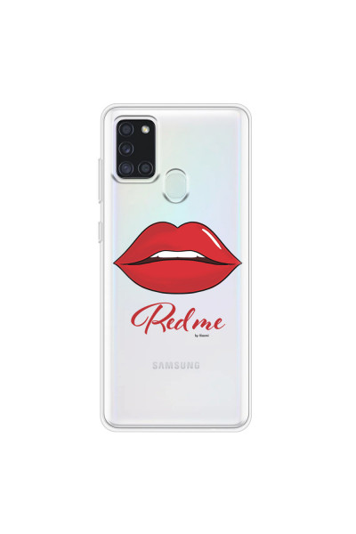 SAMSUNG - Galaxy A21S - Soft Clear Case - Red Me