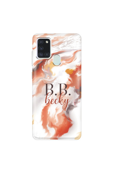 SAMSUNG - Galaxy A21S - Soft Clear Case - Streamflow Autumn Passion