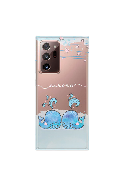 SAMSUNG - Galaxy Note20 Ultra - Soft Clear Case - Little Whales White