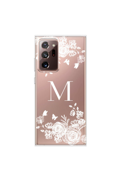 SAMSUNG - Galaxy Note20 Ultra - Soft Clear Case - White Lace Monogram