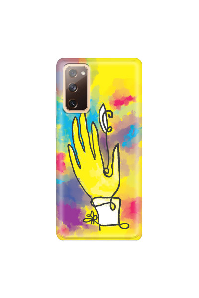 SAMSUNG - Galaxy S20 FE - Soft Clear Case - Abstract Hand Paint
