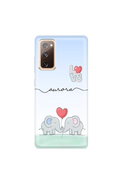 SAMSUNG - Galaxy S20 FE - Soft Clear Case - Elephants in Love