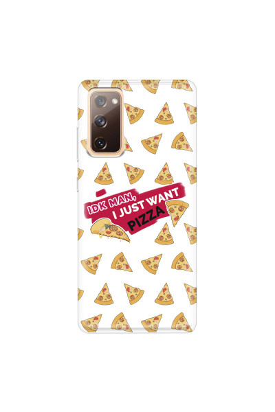 SAMSUNG - Galaxy S20 FE - Soft Clear Case - Want Pizza Men Phone Case