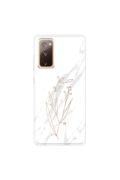SAMSUNG - Galaxy S20 FE - Soft Clear Case - White Marble Flowers