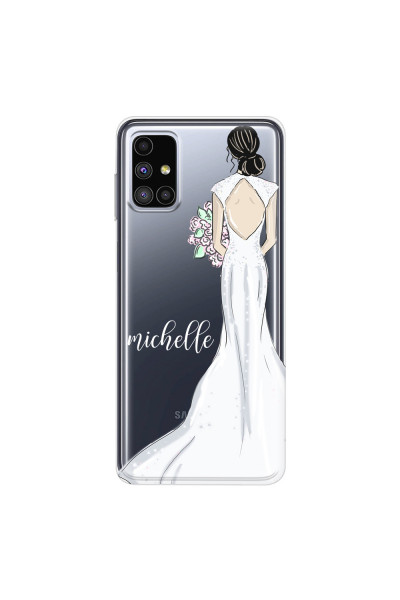 SAMSUNG - Galaxy M51 - Soft Clear Case - Bride To Be Blackhair