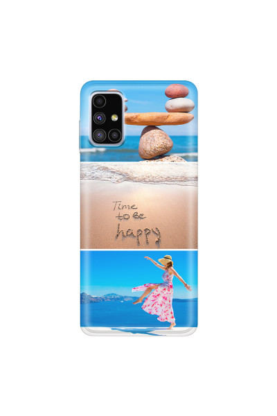 SAMSUNG - Galaxy M51 - Soft Clear Case - Collage of 3