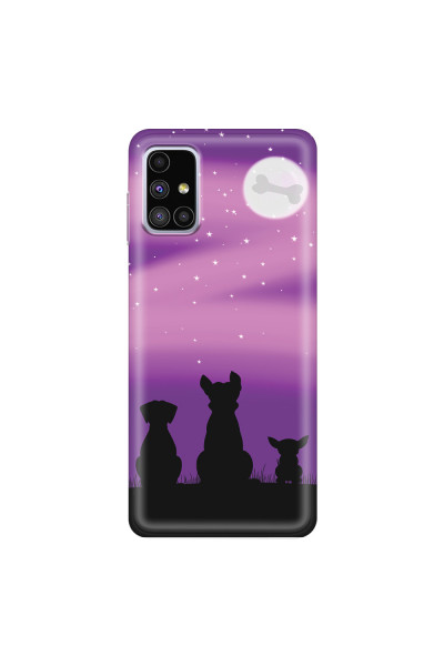 SAMSUNG - Galaxy M51 - Soft Clear Case - Dog's Desire Violet Sky