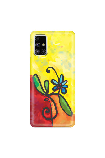 SAMSUNG - Galaxy M51 - Soft Clear Case - Flower in Picasso Style