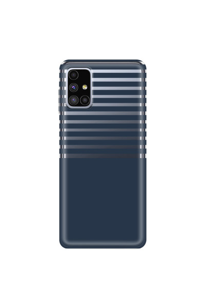 SAMSUNG - Galaxy M51 - Soft Clear Case - Life in Blue Stripes