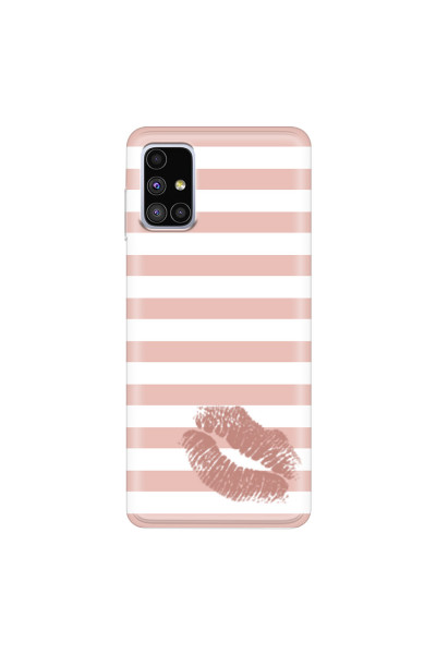 SAMSUNG - Galaxy M51 - Soft Clear Case - Pink Lipstick
