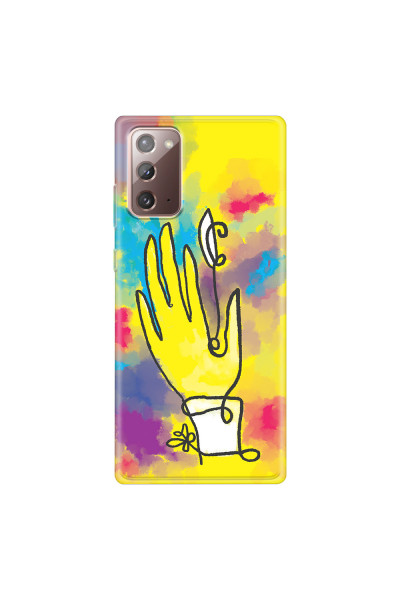 SAMSUNG - Galaxy Note20 - Soft Clear Case - Abstract Hand Paint