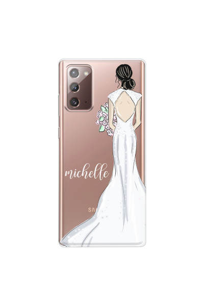 SAMSUNG - Galaxy Note20 - Soft Clear Case - Bride To Be Blackhair