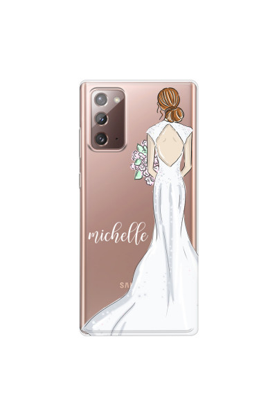 SAMSUNG - Galaxy Note20 - Soft Clear Case - Bride To Be Redhead