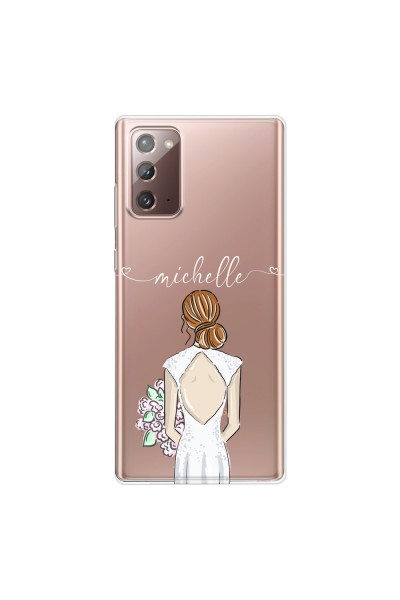 SAMSUNG - Galaxy Note20 - Soft Clear Case - Bride To Be Redhead II.