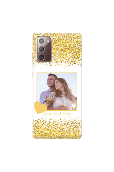 SAMSUNG - Galaxy Note20 - Soft Clear Case - Gold Memories