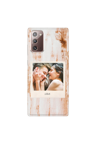SAMSUNG - Galaxy Note20 - Soft Clear Case - Wooden Polaroid