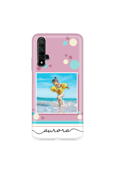HUAWEI - Nova 5T - Soft Clear Case - Cute Dots Photo Case