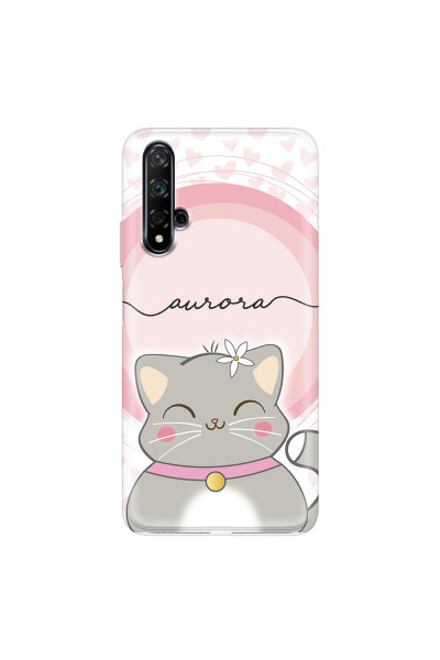 HUAWEI - Nova 5T - Soft Clear Case - Kitten Handwritten