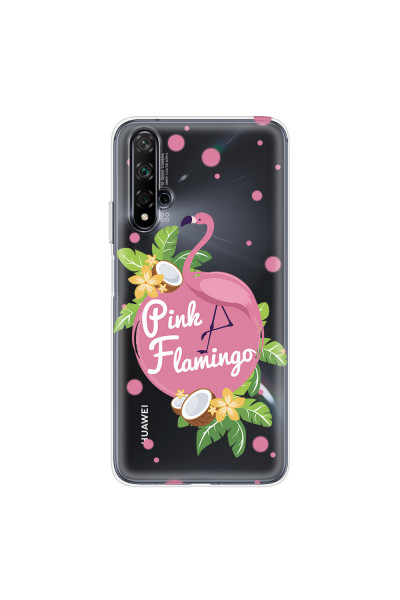 HUAWEI - Nova 5T - Soft Clear Case - Pink Flamingo