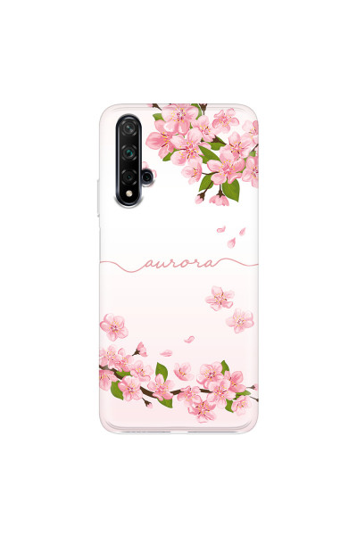 HUAWEI - Nova 5T - Soft Clear Case - Sakura Handwritten