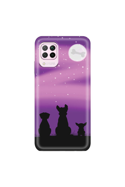 HUAWEI - P40 Lite - Soft Clear Case - Dog's Desire Violet Sky