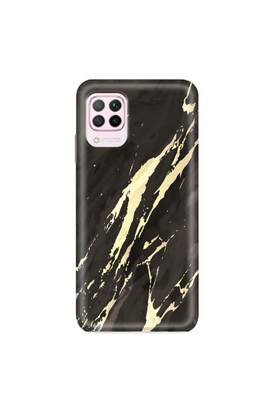 HUAWEI - P40 Lite - Soft Clear Case - Marble Ivory Black