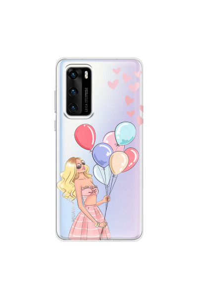 HUAWEI - P40 - Soft Clear Case - Balloon Party