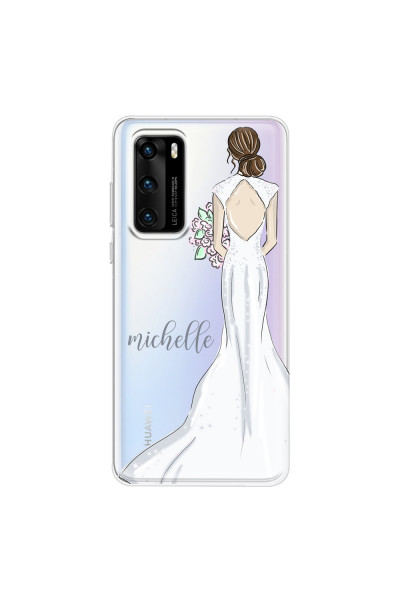 HUAWEI - P40 - Soft Clear Case - Bride To Be Brunette Dark