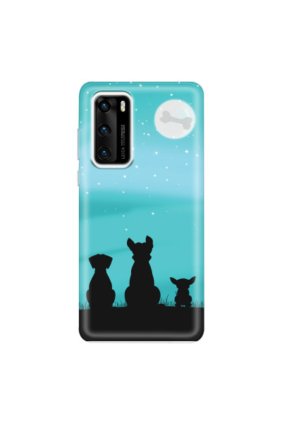 HUAWEI - P40 - Soft Clear Case - Dog's Desire Blue Sky